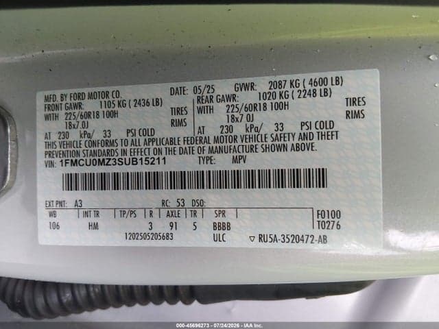 2025 FORD ESCAPE ST-LINE 9
