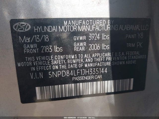 2018 HYUNDAI ELANTRA SEL 9