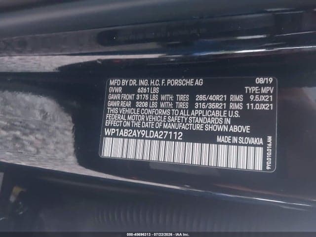 2020 PORSCHE CAYENNE S 9