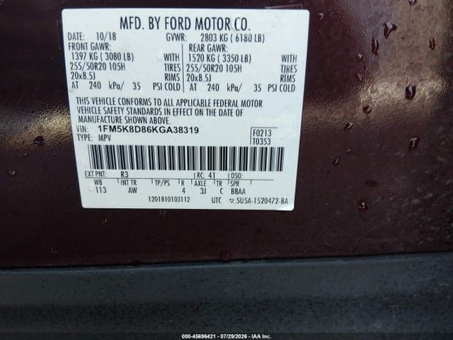 2019 FORD EXPLORER XLT 9