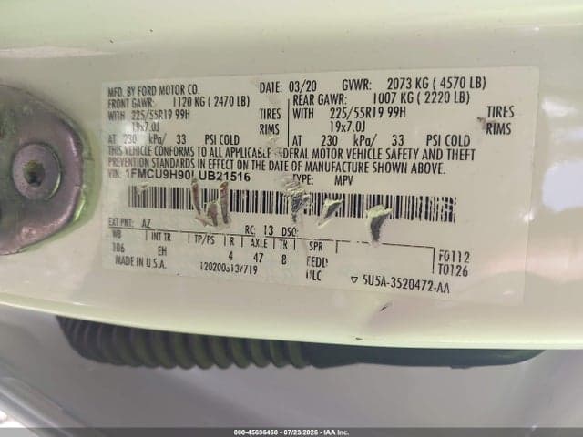 2020 FORD ESCAPE SEL 9