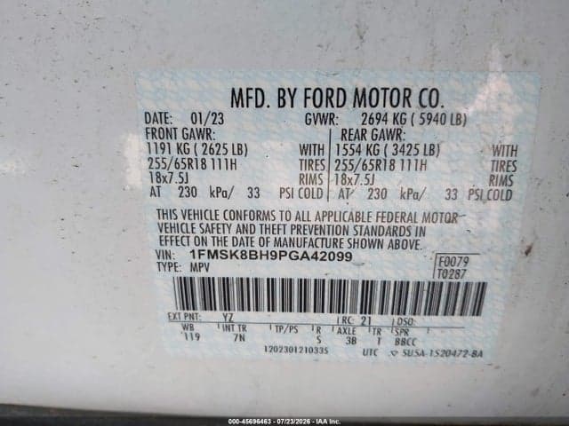 2023 FORD EXPLORER 9