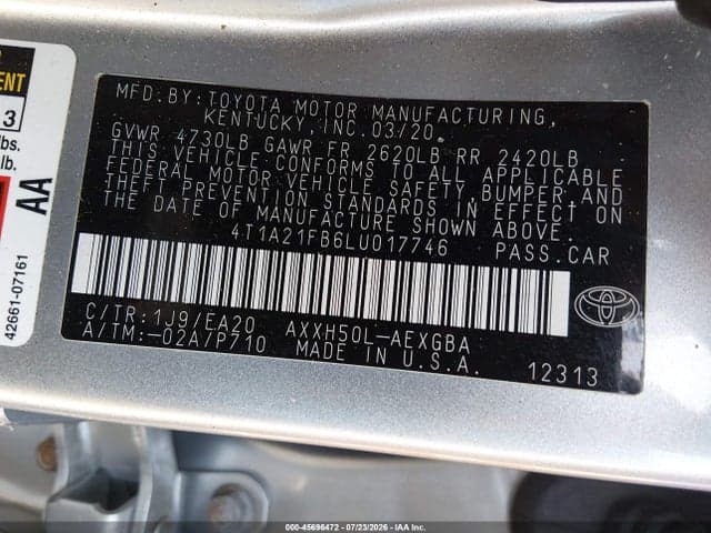2020 TOYOTA AVALON HYBRID XLE 9