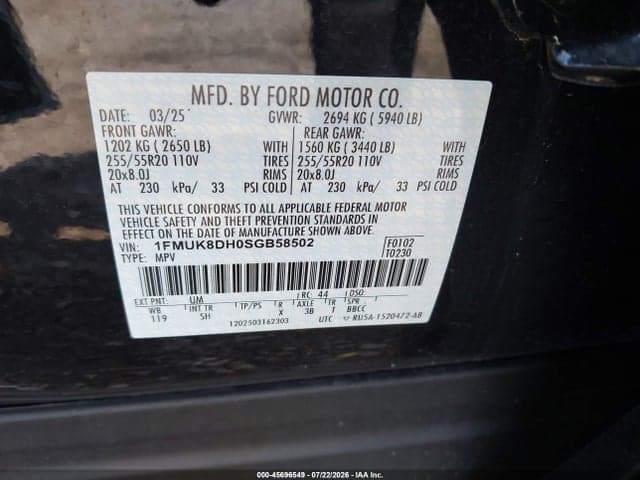 2025 FORD EXPLORER ACTIVE 9