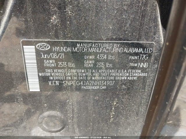 2022 HYUNDAI SONATA SE 9