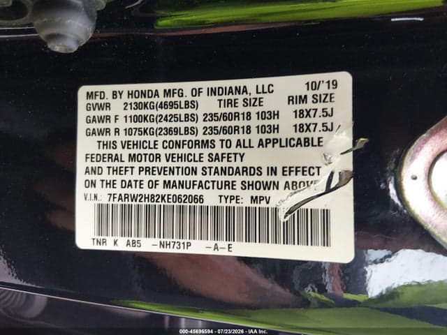 2019 HONDA CR-V EX-L 9