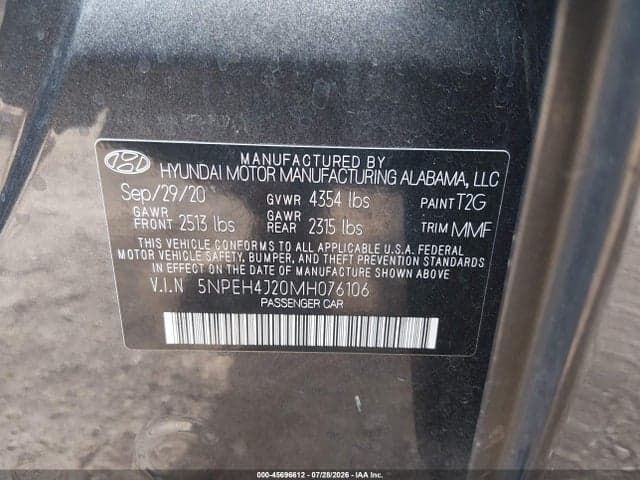 2021 HYUNDAI SONATA LIMITED 9