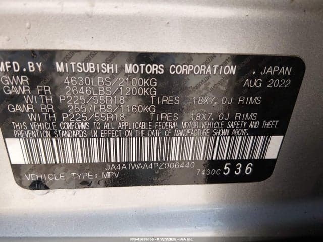 2023 MITSUBISHI ECLIPSE CROSS SE S-AWC/SEL S-AWC 9