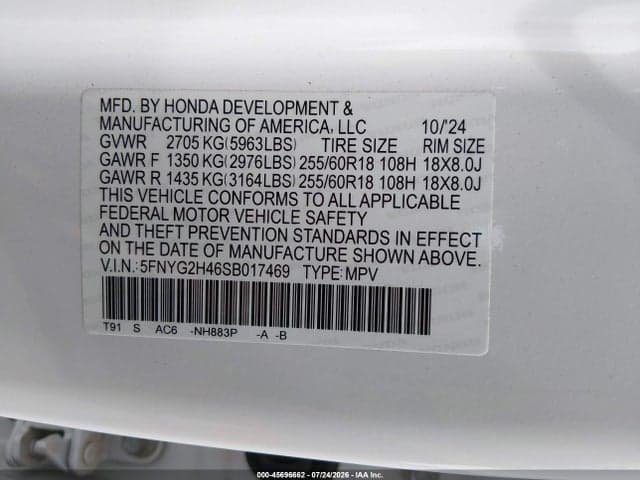 2025 HONDA PILOT EX-L 9