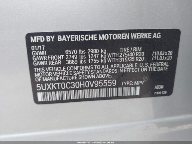 2017 BMW X5 EDRIVE XDRIVE40E IPERFORMANCE 9