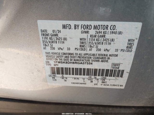 2024 FORD EXPLORER XLT 9