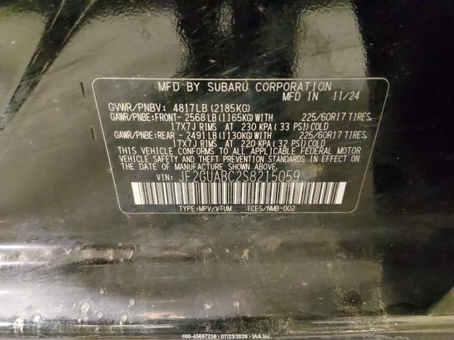 2025 SUBARU CROSSTREK 9