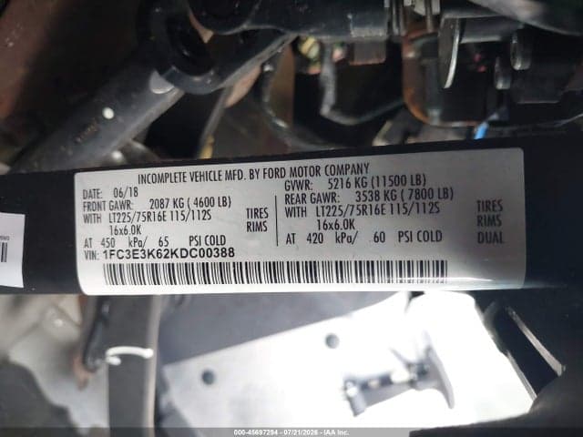 2019 FORD E-350 STRIPPED 9