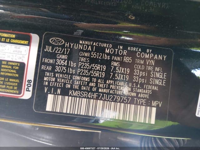 2018 HYUNDAI SANTA FE SE ULTIMATE 9