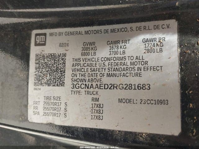 2024 CHEVROLET SILVERADO 1500 2WD LONG BED WT 9