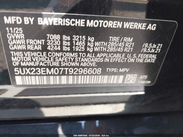 2026 BMW X7 XDRIVE40I 9