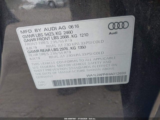 2017 AUDI Q5 2.0T PREMIUM 9