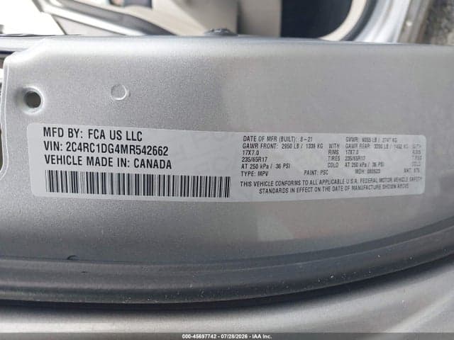 2021 CHRYSLER VOYAGER LXI 9