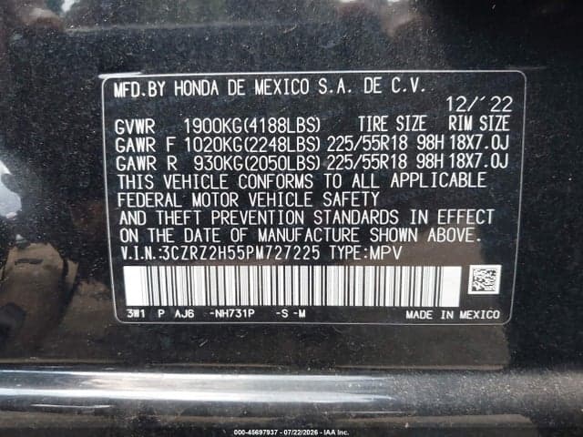 2023 HONDA HR-V AWD SPORT 9