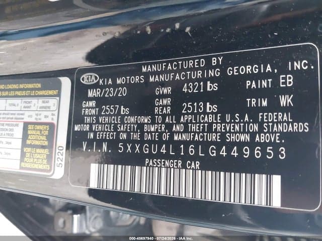 2020 KIA OPTIMA EX PREMIUM 9