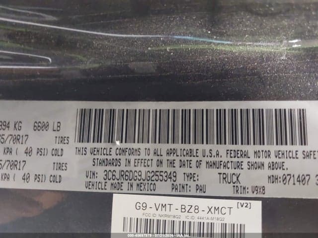 2018 RAM 1500 TRADESMAN 4X2 8' BOX 9
