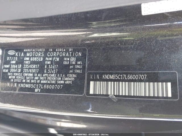 2020 KIA SEDONA LX 9