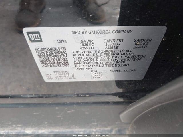 2026 CHEVROLET TRAILBLAZER FWD LT 9