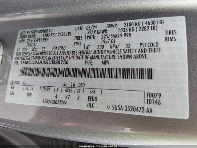 2024 FORD ESCAPE PLATINUM 9