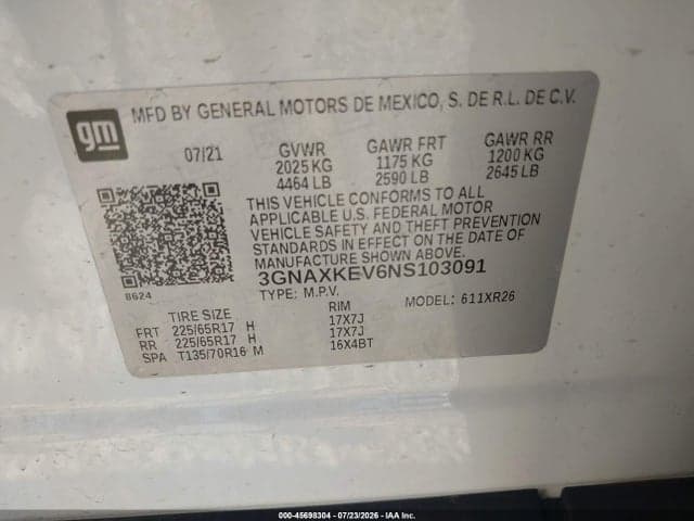 2022 CHEVROLET EQUINOX FWD LT 9