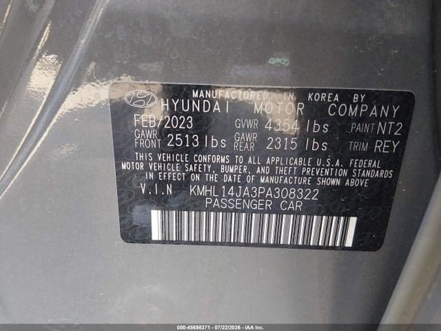 2023 HYUNDAI SONATA SEL 9