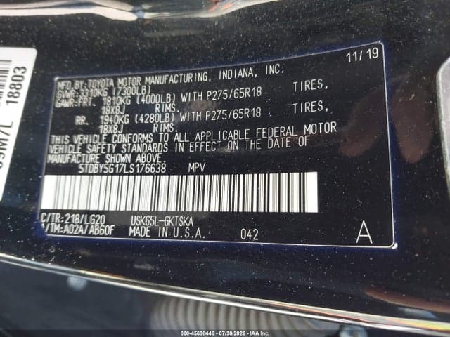 2020 TOYOTA SEQUOIA TRD PRO 9