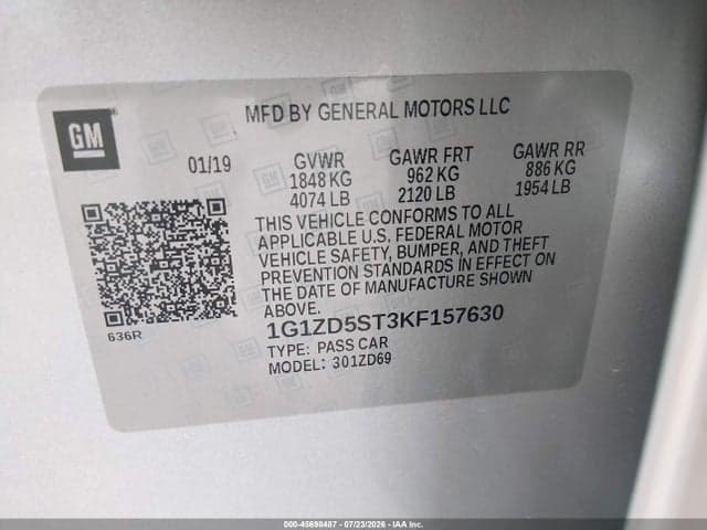 2019 CHEVROLET MALIBU LT 9