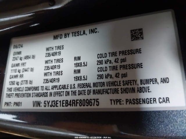 2024 TESLA MODEL 3 LONG RANGE DUAL MOTOR ALL-WHEEL DRIVE 9