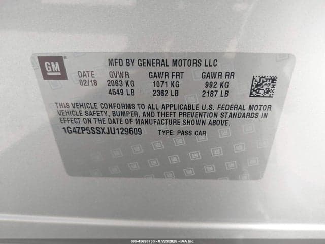 2018 BUICK LACROSSE ESSENCE 9