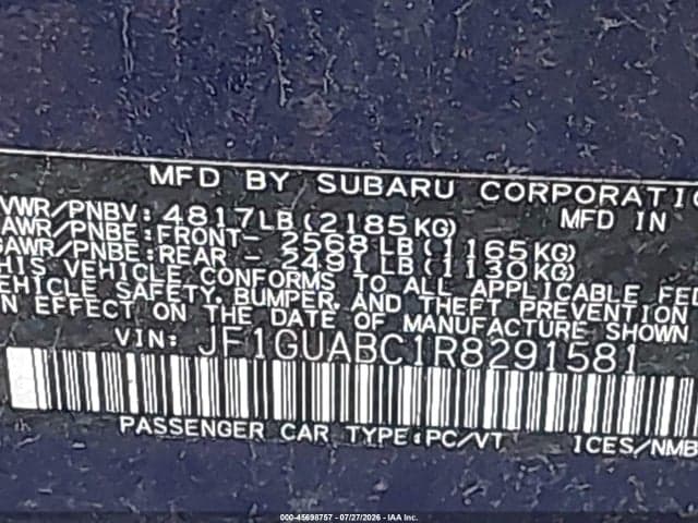 2024 SUBARU IMPREZA BASE 5-DOOR 9