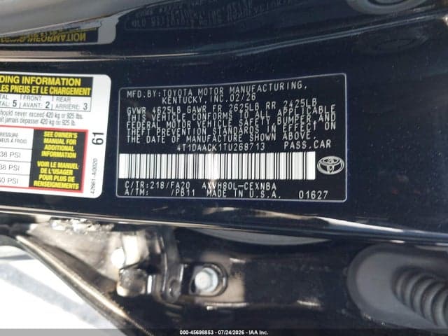 2026 TOYOTA CAMRY LE 9