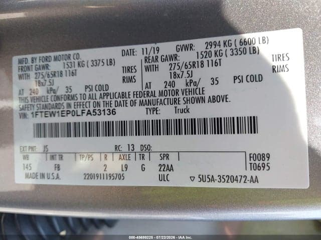 2020 FORD F-150 XLT 9