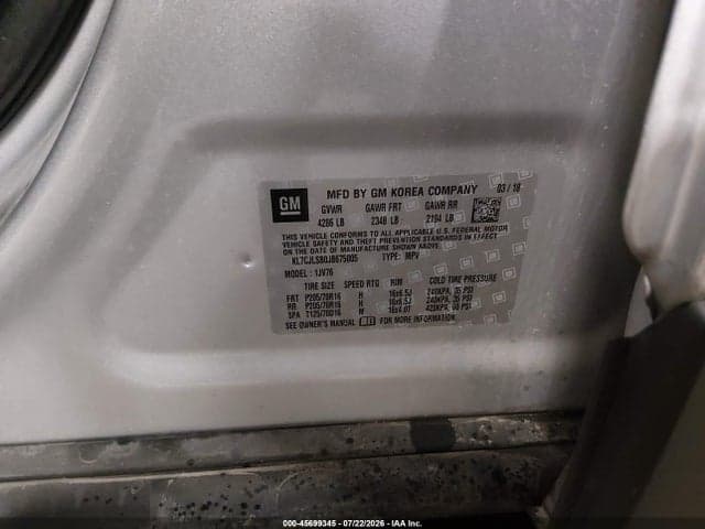 2018 CHEVROLET TRAX LT 9