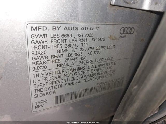 2018 AUDI Q7 3.0T PREMIUM 9