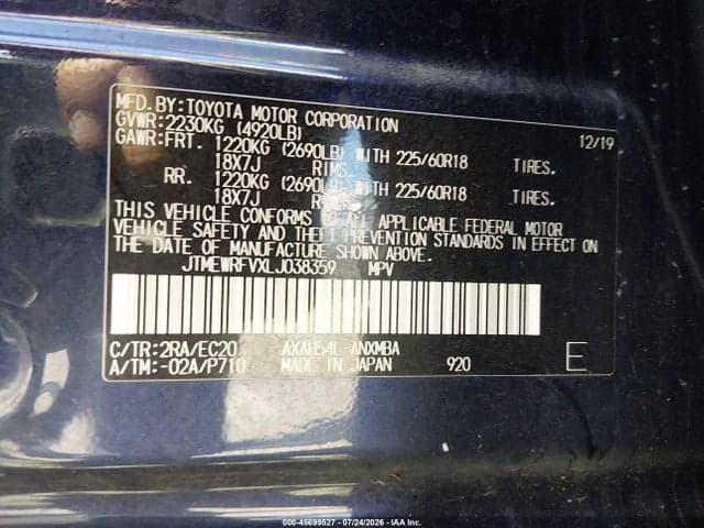2020 TOYOTA RAV4 HYBRID XSE 9