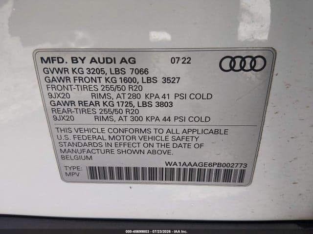 2023 AUDI E-TRON PREMIUM QUATTRO 9