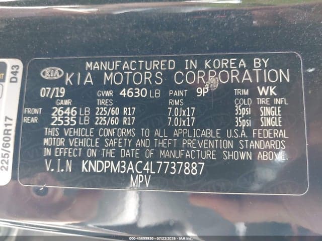 2020 KIA SPORTAGE LX 9
