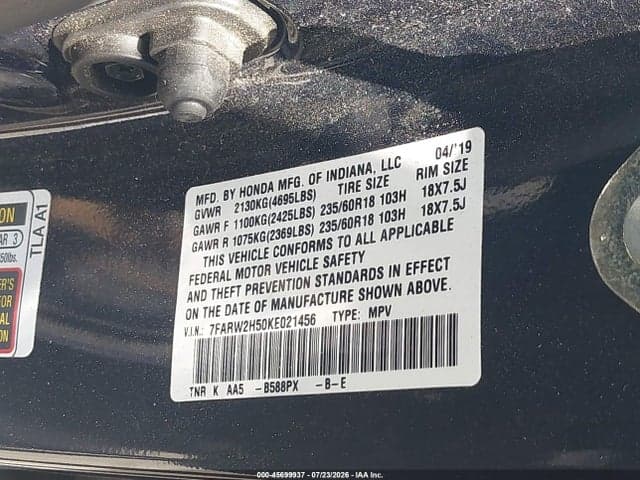 2019 HONDA CR-V EX 9