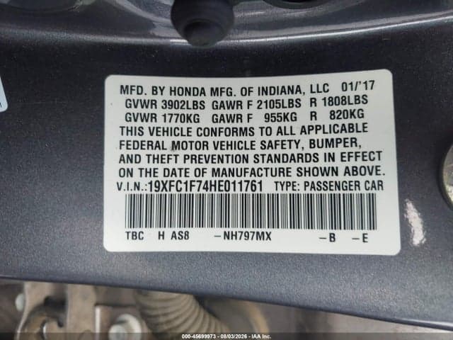 2017 HONDA CIVIC EX-L 9