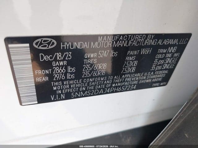2023 HYUNDAI SANTA FE SEL 9