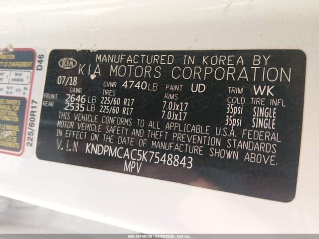 2019 KIA SPORTAGE LX 9