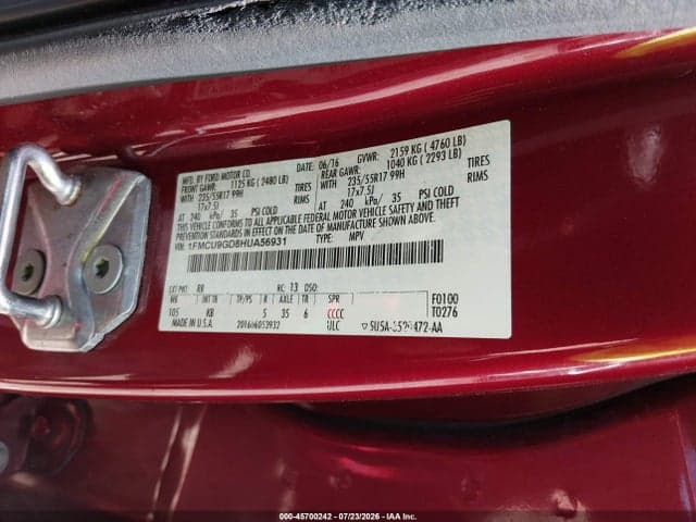 2017 FORD ESCAPE SE 9