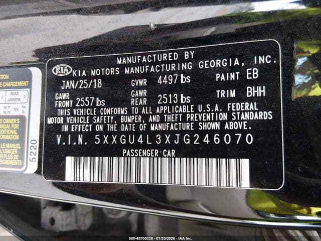 2018 KIA OPTIMA EX 9