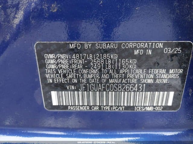 2025 SUBARU IMPREZA SPORT 5-DOOR 9