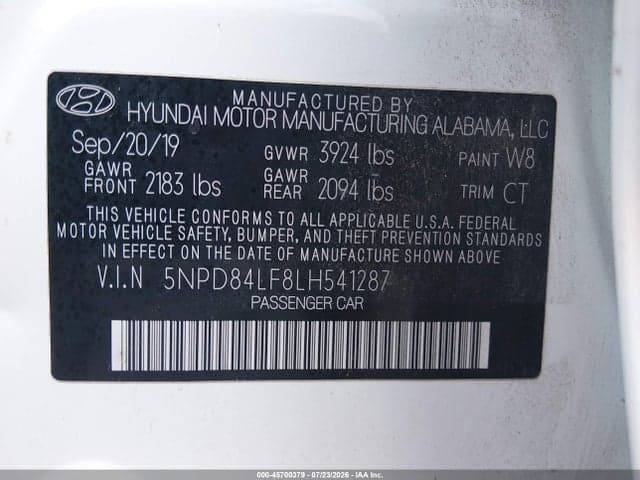 2020 HYUNDAI ELANTRA SEL 9